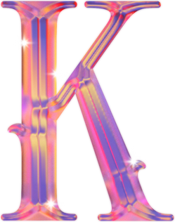 Glass Blackletter K